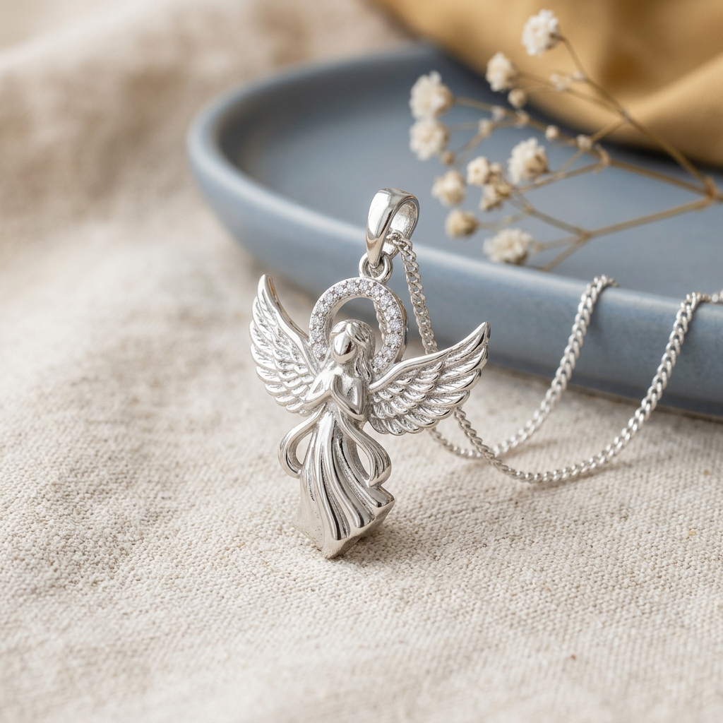 Halo Angel Pendant view 2