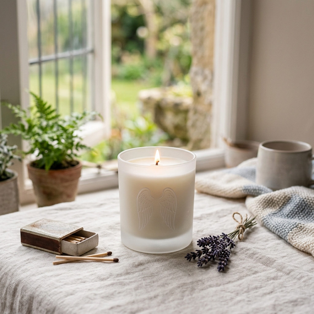 Quiet Moment Angel Candle view 4