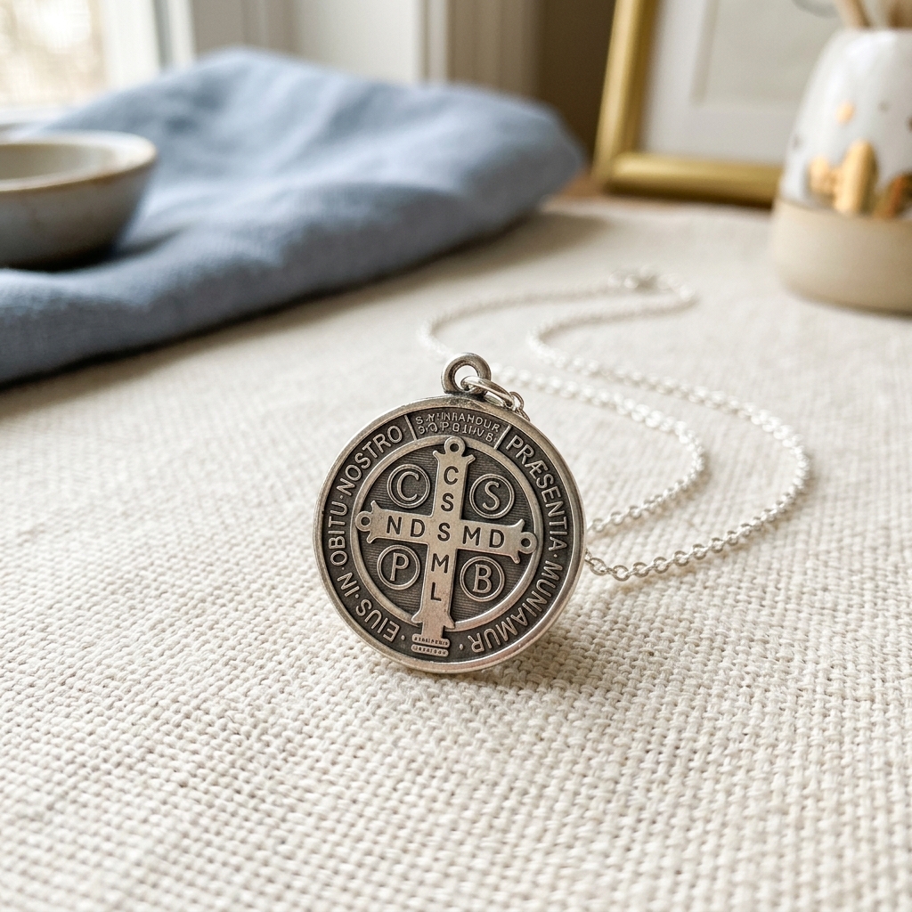 St. Benedict Medal Necklace view 3