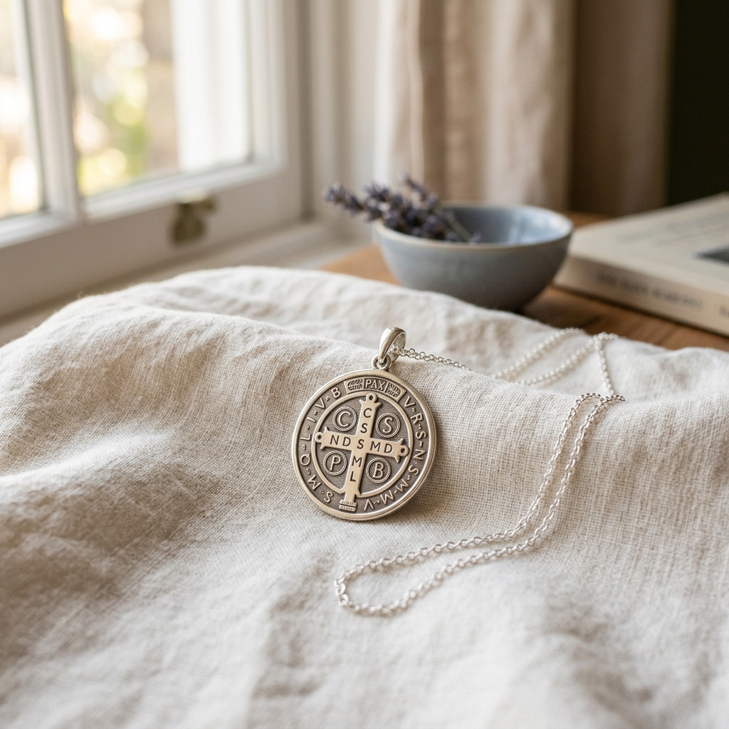 St. Benedict Medal Necklace view 4