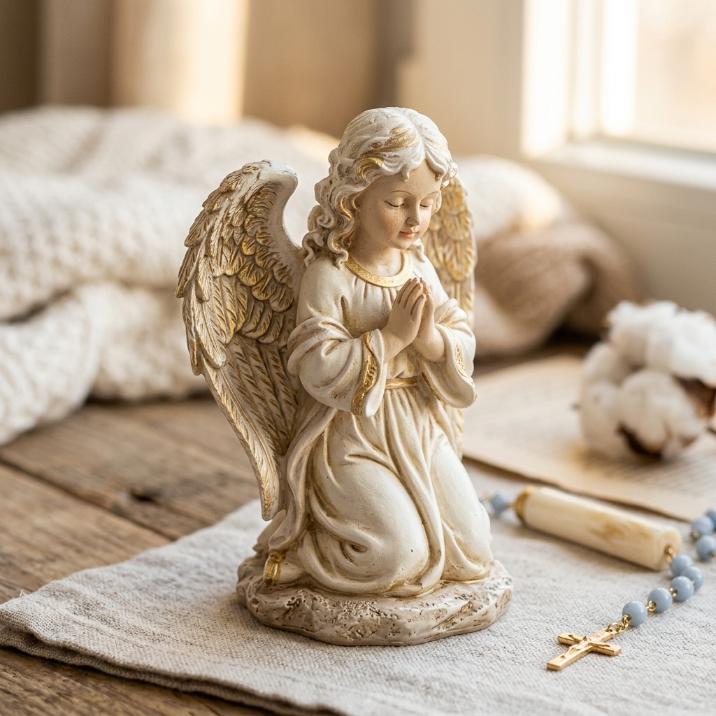 "Watching Over You" Angel Figurine view 3