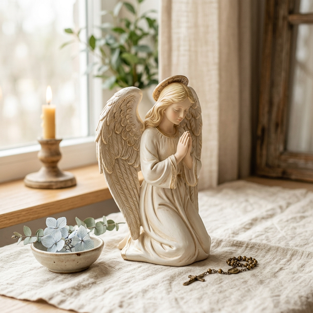 "Watching Over You" Angel Figurine view 4